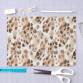 Papier Mousseline Chic Cream Brown Leopard Poster de animal Annivers (Artisanat)