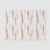 Papier Mousseline Chic Crème Blanc Brun Rayures Anniversaire (Recto)