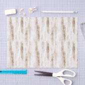 Papier Mousseline Chic Crème Blanc Brun Rayures Anniversaire (Artisanat)