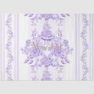 Papier Mousseline Chic de Chabby, lavande, toile, motif, floral, Vic