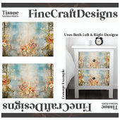 Papier Mousseline Chic Démodé Fleurs Douces A1L Découpage