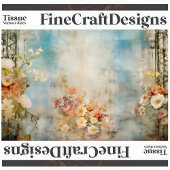 Papier Mousseline Chic Démodé Fleurs Douces Découpage A1R