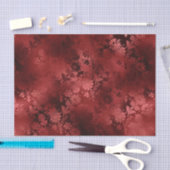 Papier Mousseline Chic Elegant Rouge Floral Mariage (Artisanat)