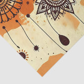 Papier Mousseline Chic Floral Chaud Mandala Rustique Automne (Détail)