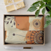 Papier Mousseline Chic Floral Chaud Mandala Rustique Automne (Cadeau)