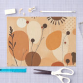 Papier Mousseline Chic Floral Chaud Mandala Rustique Automne (Artisanat)