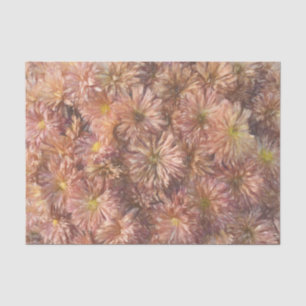 Papier Mousseline Chic floral Chrysanthème pastel rose Découpage