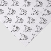 Papier Mousseline Chic French Bulldog Line Art : Modifier votre text (Détail)