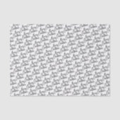 Papier Mousseline Chic Joyeux voeux de Noël sur blanc (Recto)