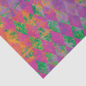 Papier Mousseline Chic Mardi Gras violet Motif Arlequin Gold Arlequi (Détail)