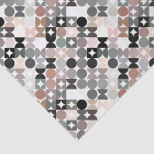 Papier Mousseline Chic Mauve Taupe Cercles gris-beige Motif (Détail)