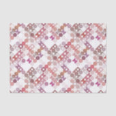 Papier Mousseline Chic Mauve Taupe Cercles Roses Dusty Motif d'art (Recto)