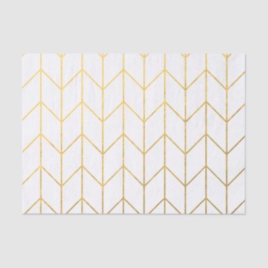 Papier Mousseline Chic moderne d'arrière - plan blanc de Chevron (Recto)