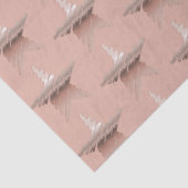 Papier Mousseline Chic Noël métal rose or étoile châtaigne (Détail)
