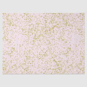 Papier Mousseline Chic or rose pâle Confetti étincelle