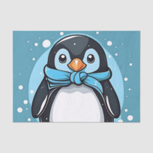 Papier Mousseline Chic Penguin Icy Blue