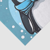 Papier Mousseline Chic Penguin Icy Blue (Détail)