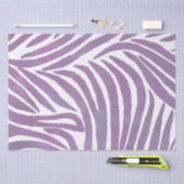 Papier Mousseline Chic Purple Zebra Stripes (Artisanat)