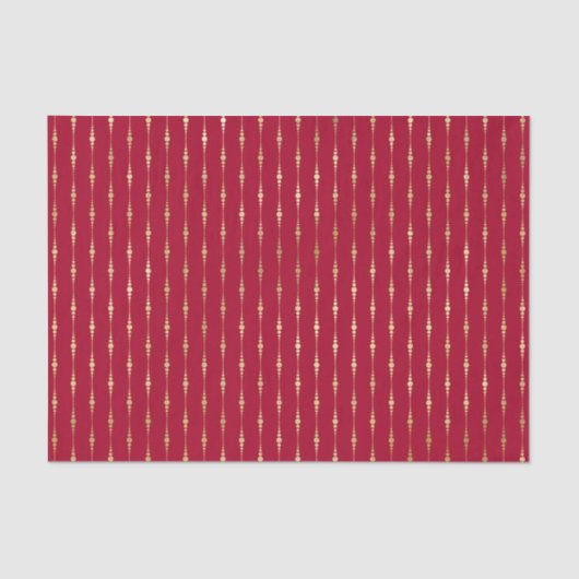 Papier Mousseline Chic Red Gold Stripes (Recto)