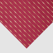 Papier Mousseline Chic Red Gold Stripes (Détail)