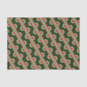 Papier Mousseline Chic Retro Funky Abstrait Waves Art Motif (Recto)