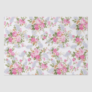 Papier Mousseline Chic Romantic Rose Roses Botanique Floral