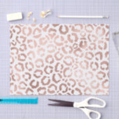 Papier Mousseline Chic Rose Gold Leopard Cheetah Poster de animal (Artisanat)