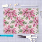 Papier Mousseline Chic rose Poinsettia Fleurs Noël (Artisanat)