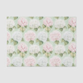 Papier Mousseline Chic rose romantique Bleu Blanc Floral Mariage (Recto)