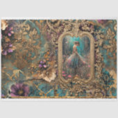 Papier Mousseline Chic Shabby, Ornementale, Portrait d'une danseuse (Recto)