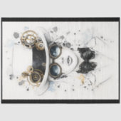 Papier Mousseline Chic Sophistiqué Steampunk Female Q4 Découpage (Recto)