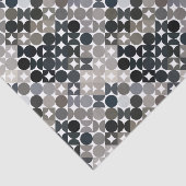 Papier Mousseline Chic Taupe Beige gris noir Cercles Brown Motif (Détail)