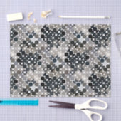 Papier Mousseline Chic Taupe Beige gris noir Cercles Brown Motif (Artisanat)