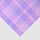 Papier Mousseline Chic tendance Pastel rose violet Plaid (Détail)