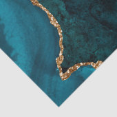 Papier Mousseline Chic Turquoise Gold Parties scintillant Agate Pers (Détail)