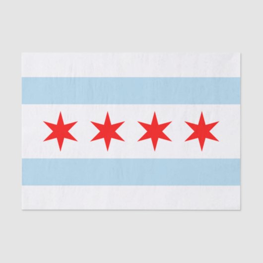Papier Mousseline Chicago tissue paper, Chicago Flag tissue paper (Recto)