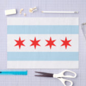 Papier Mousseline Chicago tissue paper, Chicago Flag tissue paper (Artisanat)