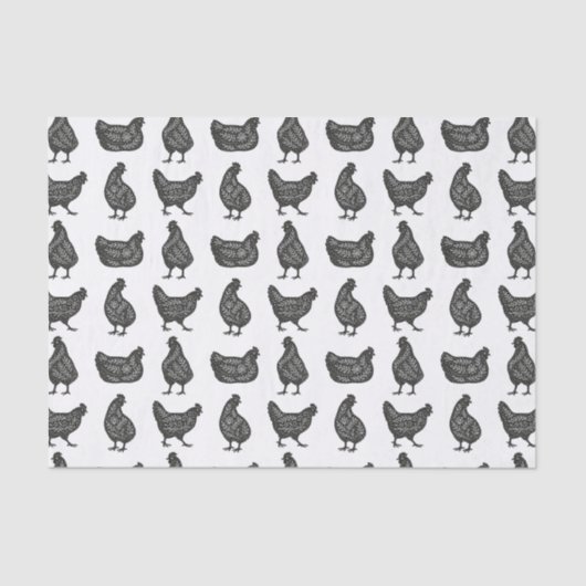 Papier Mousseline Chickens  (Recto)