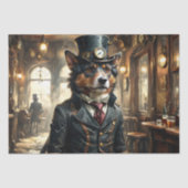 Papier Mousseline Chien à dos allemand - Découpage - (Recto)