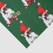 Papier Mousseline Chien à dos d'enfant à Noël à Santa Hat (Détail)