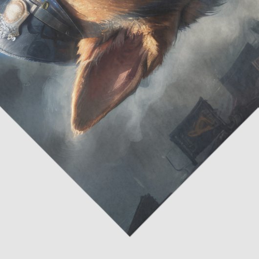 Papier Mousseline Chien berger belge - Découpage - (Détail)