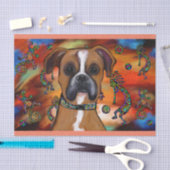Papier Mousseline Chien Boxer (Artisanat)