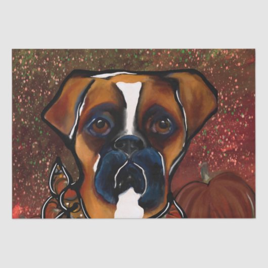 Papier Mousseline Chien Boxer (Recto)