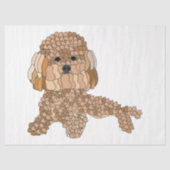 Papier Mousseline Chien Caniche (Recto)
