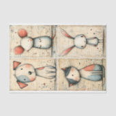 Papier Mousseline Chien, Chat, Souris et Bunny DS1L Whimsical (Recto)