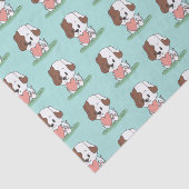 Papier Mousseline Chien Chien Chien Avec Un Coeur (Détail)