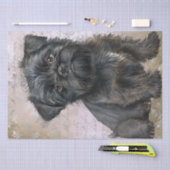 Papier Mousseline Chien chiot Affenpinscher (Artisanat)