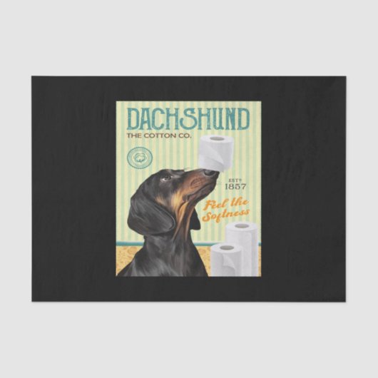 Papier Mousseline Chien Dachshund (Recto)