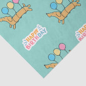 Papier Mousseline Chien Dachshund Joyeux anniversaire (Détail)