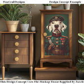 Papier Mousseline Chien Dalmatien fier Uniforme militaire CH5 Découp